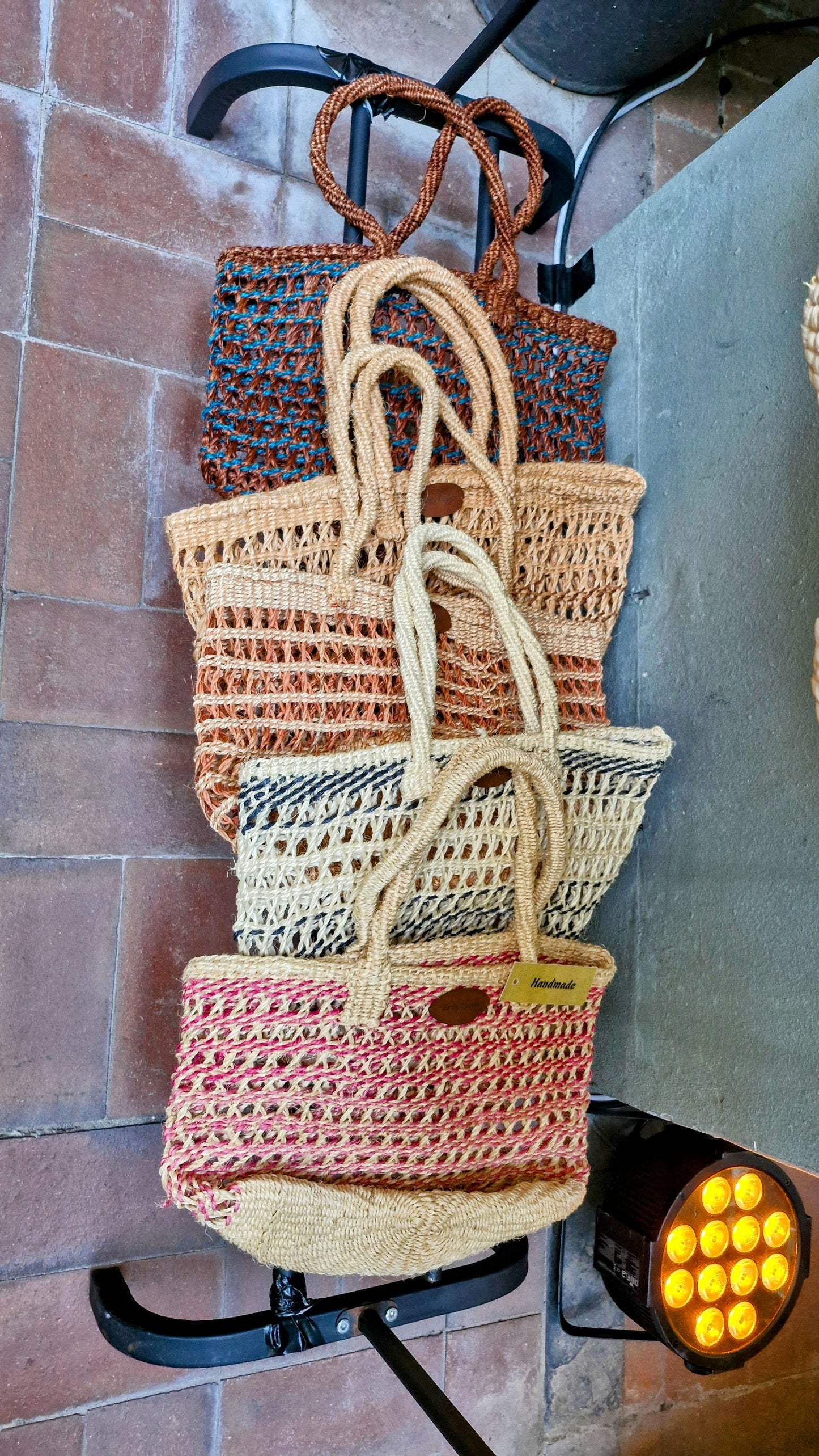 Sisal woven beach bags