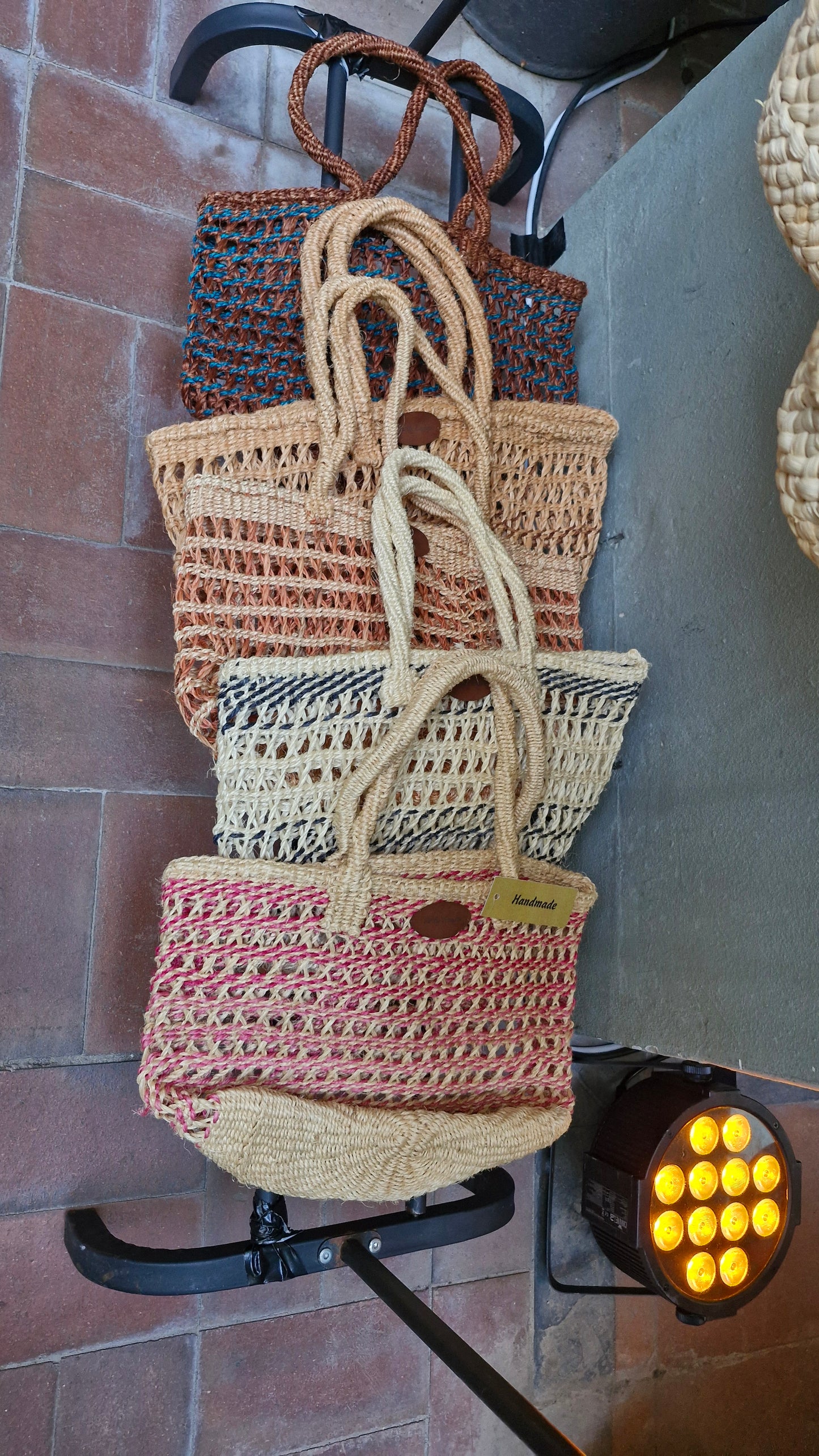 Sisal woven beach bags