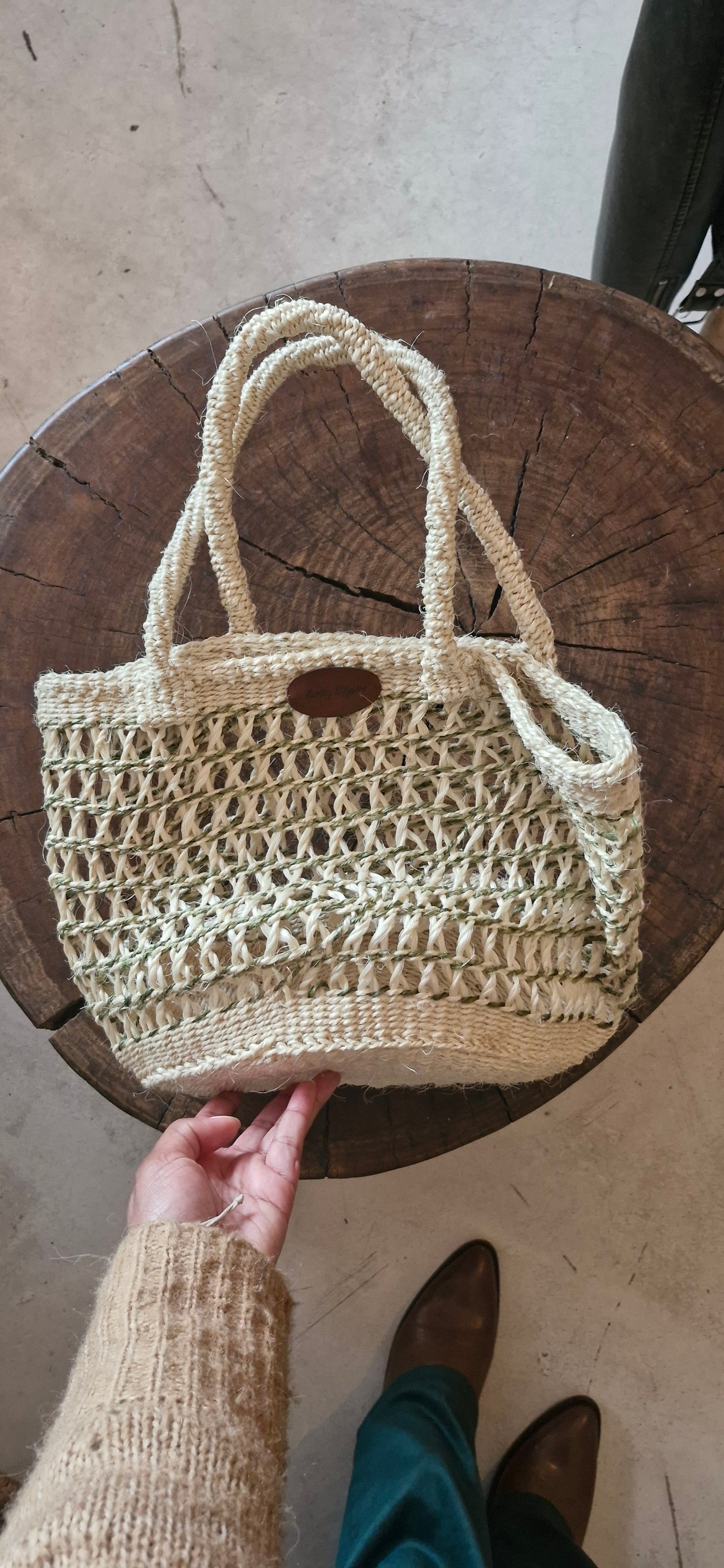 Sisal woven beach bags