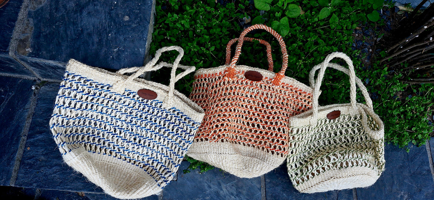 Sisal woven beach bags