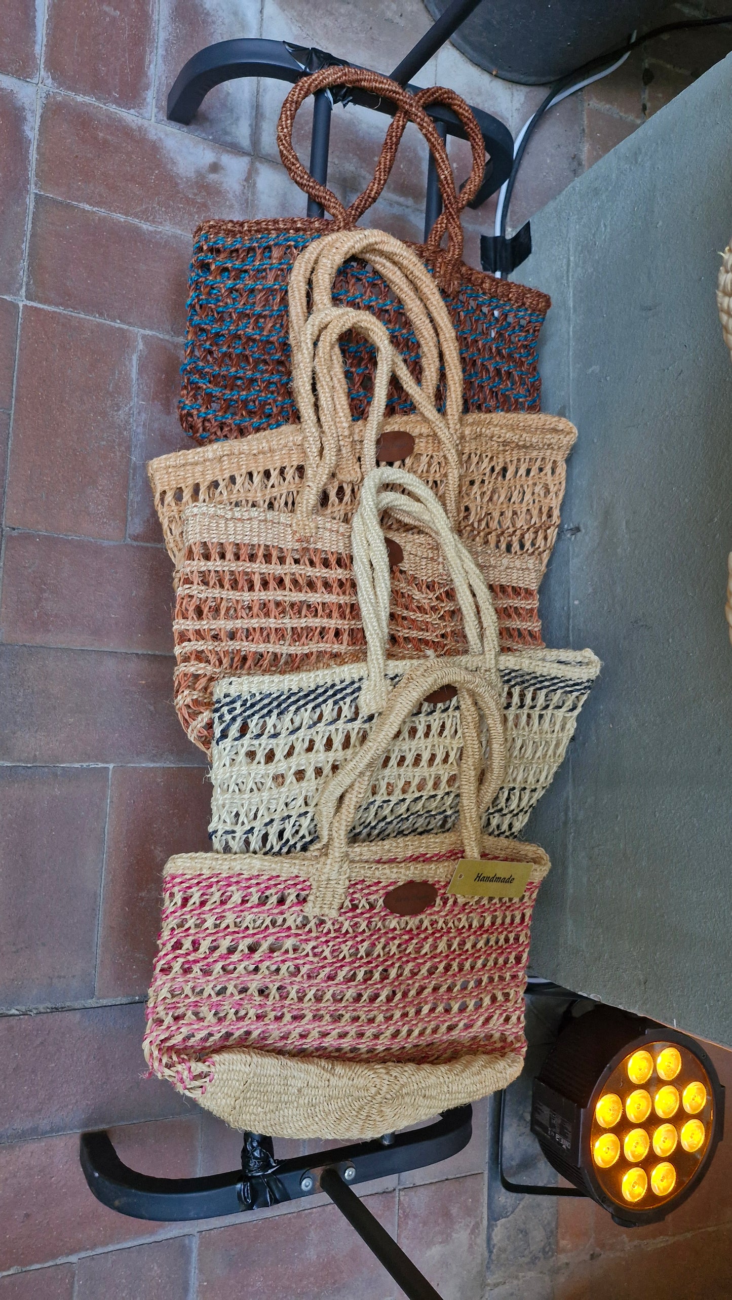 Sisal woven beach bags