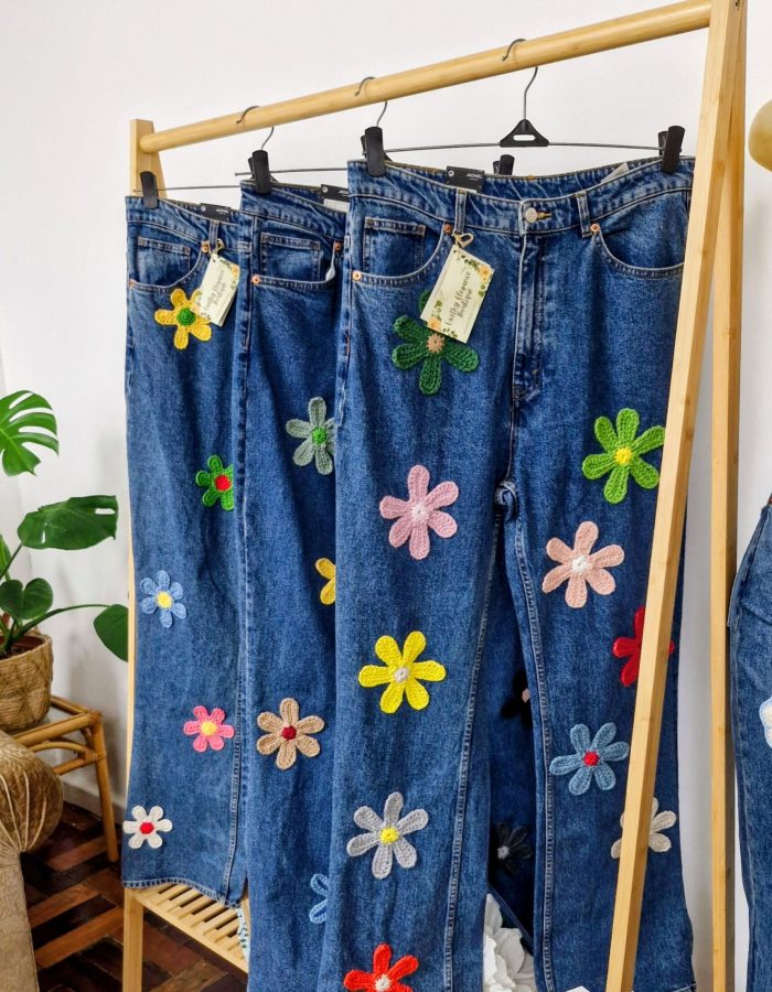 Bright Floral Jeans